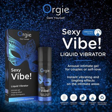 Рідкий вібратор Orgie Sexy Vibe!, вібрація 7/10 (15 мл) зображення