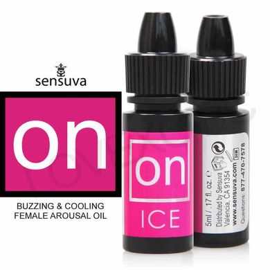 Збудливі краплі для клітора охолоджуючі Sensuva ON Arousal Oil for Her Ice (5 мл) зображення