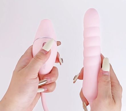Смарт пульсатор з вакуумним стимулятором KISSTOY Cathy III Pink (діаметр 2,5 см) зображення