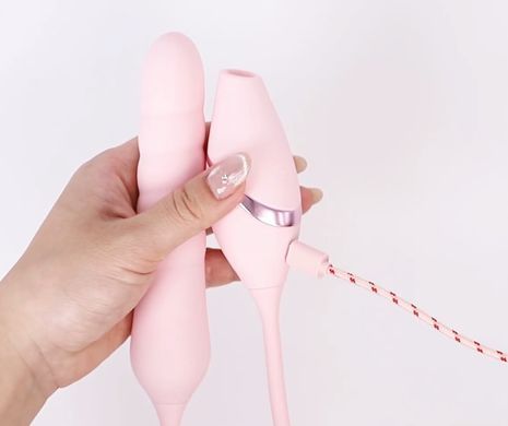 Смарт пульсатор з вакуумним стимулятором KISSTOY Cathy III Pink (діаметр 2,5 см) зображення