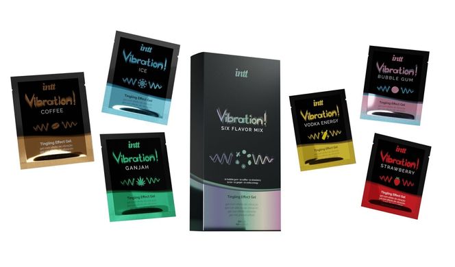 Набір пробників рідкого вібратора Intt Vibration Six Flavor Mix (12 шт по 5 мл) зображення