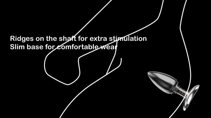 Алюминиевая анальная пробка с вибрацией и пультом Nexus Cestos (диаметр 4 см) картинка