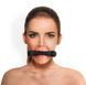 Силіконовий кляп - палиця зі шкіряним ремінцем Art of Sex Gag Stick Silicon, чорний зображення