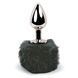 Анальная пробка с хвостиком зайчика FeelzToys Bunny Tails Butt Plug Black (диаметр 2,5 см) картинка 1