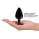 Металева анальна пробка із чорним кристалом Dorcel Diamond Plug BLACK, розмір L (діаметр 4,1 см) картинка 3