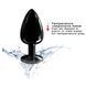 Металева анальна пробка із чорним кристалом Dorcel Diamond Plug BLACK, розмір L (діаметр 4,1 см) картинка 4