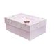 Подарочная коробка с цветами розовая,  размер L (28,5 x 21,5 x 11 cм) картинка 1