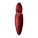 Вібратор 2в1 з язичком та кристалом Swarovski Zalo Hero Wine Red (діаметр 4,3 см) картинка 5