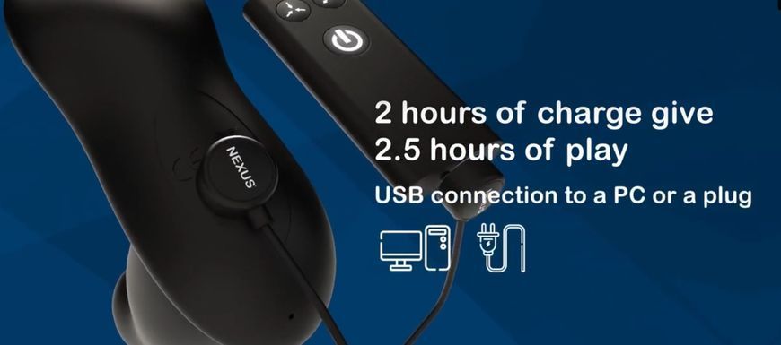 Вібромасажер простати з надувною головкою та пультом ДУ Nexus Boost (діаметр 3,7 см) зображення
