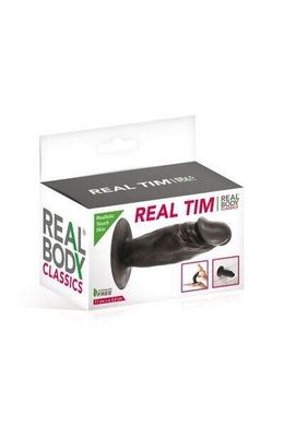 Фаллоимитатор на присоске Real Body Real Tim Black (диаметр 3,4 см) картинка