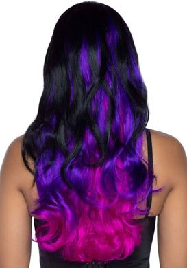 Перука довга Leg Avenue Allure Multi Color Wig Black/Purple, чорно-фіолетова зображення