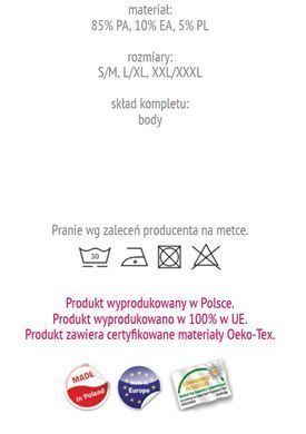 Боді з відкритими грудьми Passion DOMINICA BODY beige, розмір L/XL зображення