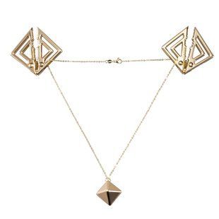 Затискачі для сосків з важкою підвіскою LOCKINK Adjustable Nipple Clamps with Heavy Pendant Golden зображення