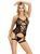 Сексуальный комплект Leg Avenue Lace cami garter and g-string Black One Size картинка