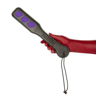 Паддл шкіряний Punishment Purple Lips Paddle Black зображення