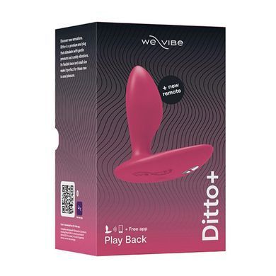 Анальна смарт-вібропробка з пультом ДК We-Vibe Ditto+ Cosmic Pink (діаметр 3,3 см) зображення