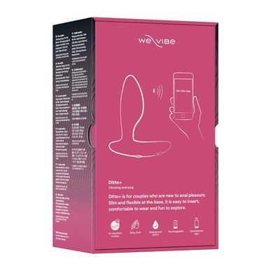 Анальна смарт-вібропробка з пультом ДК We-Vibe Ditto+ Cosmic Pink (діаметр 3,3 см) зображення