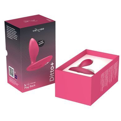 Анальна смарт-вібропробка з пультом ДК We-Vibe Ditto+ Cosmic Pink (діаметр 3,3 см) зображення