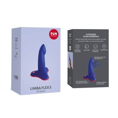 Фаллоимитатор для точки G на присоске Fun Factory LIMBA FLEX Electric Blue, размер S (диаметр 3 см) картинка