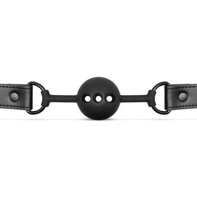 Кляп силіконовий Bedroom Fantasies Ball Gag Breathable Silicone Black (діаметр 4,1 см) зображення