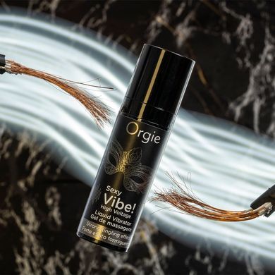 Рідкий вібратор високоінтенсивний Orgie Sexy Vibe! High Voltage, вібрація 10/10 (15 мл) зображення
