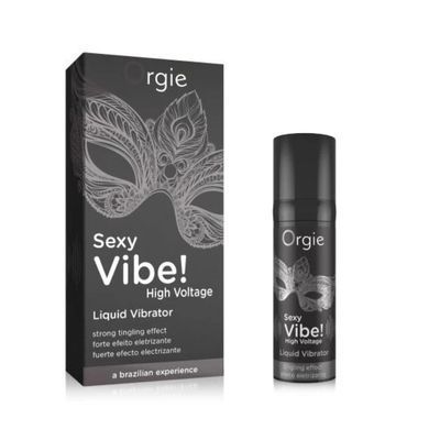 Рідкий вібратор високоінтенсивний Orgie Sexy Vibe! High Voltage, вібрація 10/10 (15 мл) зображення