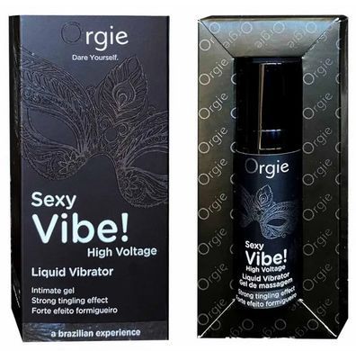 Рідкий вібратор високоінтенсивний Orgie Sexy Vibe! High Voltage, вібрація 10/10 (15 мл) зображення