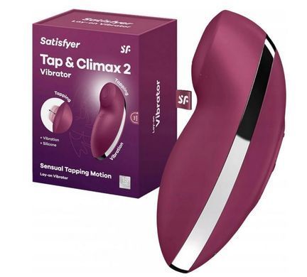 Вибростимулятор-пульсатор с эффектом постукивания пальцем Satisfyer Tap & Climax 2 Red картинка