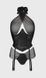 Корсет з зав'язкою на шиї + трусики Passion KESMINA CORSET black, розмір L/XL картинка 3