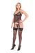 Спокусливий корсет + трусики Passion ECO LEAFA CORSET black, розмір L/XL картинка 8