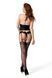 Корсет з зав'язкою на шиї + трусики Passion KESMINA CORSET black, розмір L/XL картинка 6