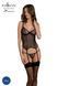 Спокусливий корсет + трусики Passion ECO LEAFA CORSET black, розмір L/XL картинка 1