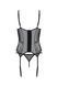 Спокусливий корсет + трусики Passion ECO LEAFA CORSET black, розмір L/XL картинка 4