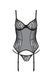 Спокусливий корсет + трусики Passion ECO LEAFA CORSET black, розмір L/XL картинка 3