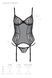 Спокусливий корсет + трусики Passion ECO LEAFA CORSET black, розмір L/XL картинка 5