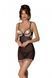Сорочка з відкритими грудьми + стрінги Passion MARINA CHEMISE beige, розмір S/M картинка 1