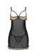 Сорочка з відкритими грудьми + стрінги Passion MARINA CHEMISE beige, розмір S/M картинка 3