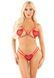 Сексуальний комплект Leg Avenue Open Cup Bra and Pearl String One Size, Red картинка 1