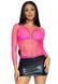 Футболка-сетка с рукавами Leg Avenue Long Sleeves T-Shirts Neon Pink One Size картинка