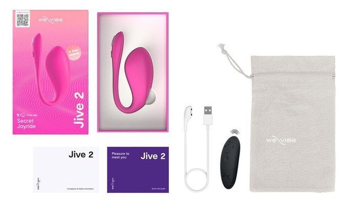 Смарт-виброяйцо с пультом ДУ We-Vibe Jive 2 Electric Pink (диаметр 3,5 см) картинка
