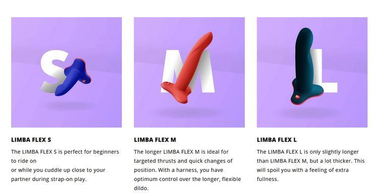 Фаллоимитатор для точки G на присоске Fun Factory LIMBA FLEX Electric Blue, размер S (диаметр 3 см) картинка