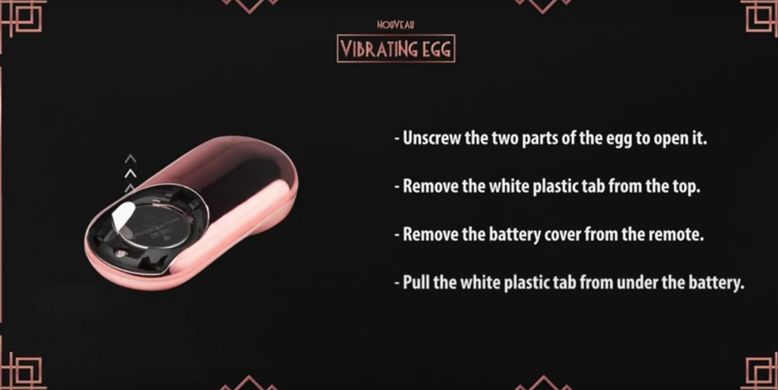 Віброяйце з пультом Rosy Gold Nouveau Vibrating Egg (діаметр 3,5 см) зображення