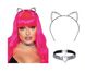 Набір зі стразами: вушка кішки та чокер Leg Avenue Cat ear headband and choker Silver картинка 2