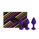 Набор силиконовых анальных пробок FeelzToys Bibi Butt Plug Set 3 pcs Purple (диаметр 3 - 3,5 - 4 см) картинка