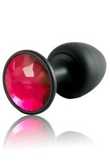 Анальная пробка с красным кристаллом и шариком внутри Dorcel Geisha Plug Ruby M, диаметр 3,2 см картинка