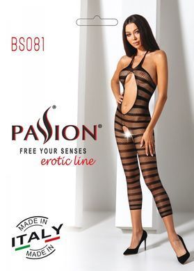 Бодистокинг с открытым животом Passion BS081, черный картинка