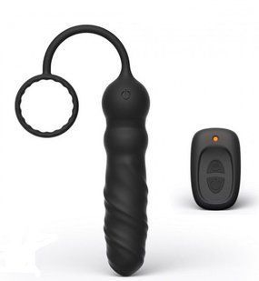 Анальный вибратор с эрекционным кольцом и пультом ДУ Dorcel Deep Seeker (диаметр 2,8 см) картинка