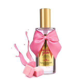 Розігрівальна олія Bijoux Indiscrets Light my Fire Strawberry Bubblegum, полунична жуйка (100 мл) зображення