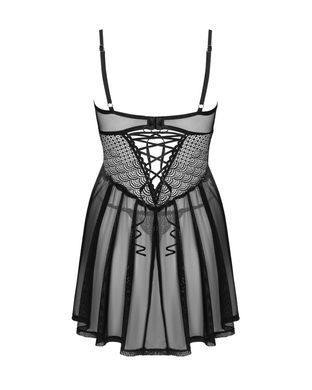 Рубашка и трусики Obsessive Chemeris babydoll & thong, размер XS/S картинка