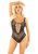 Боді-сітка зі стразами Leg Avenue Rhinestone Net and Lace Bodysuit One Size, Black зображення